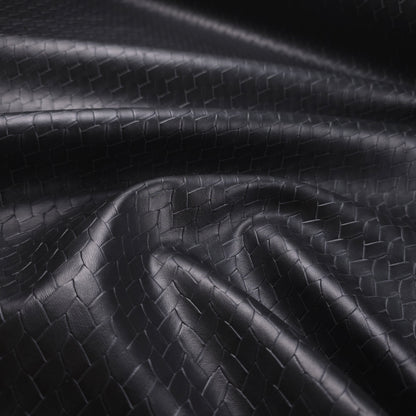 EMBOSSED WOVEN BLACK VINYL