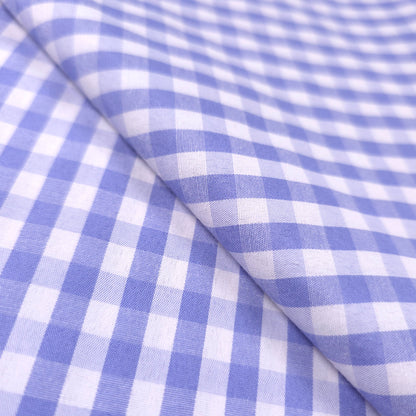 1/4" GINGHAM POLYCOTTON PRINT BLUE SKY