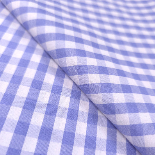 1/4" GINGHAM POLYCOTTON PRINT BLUE SKY