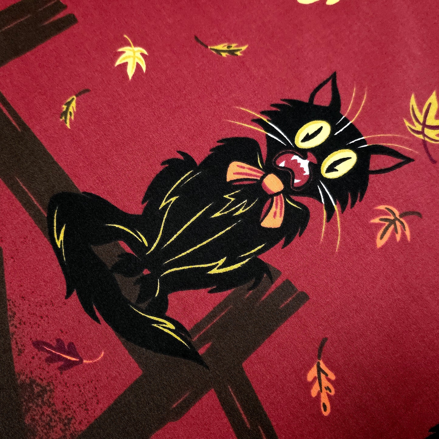 VINTAGE HALLOWEEN CAT PUMPKIN BORDER