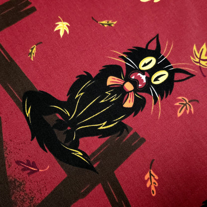 VINTAGE HALLOWEEN CAT PUMPKIN BORDER