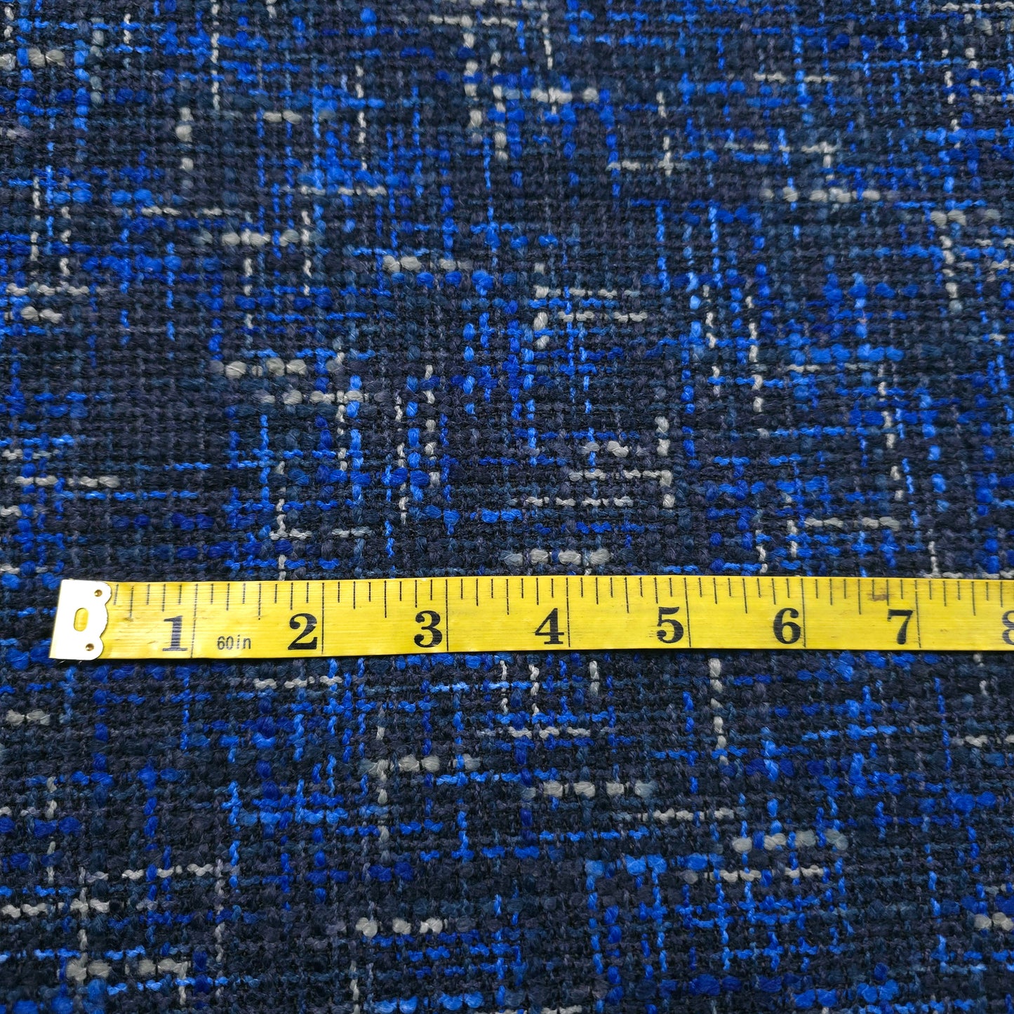 BLUE BLACK TWEED UPHOLSTERY