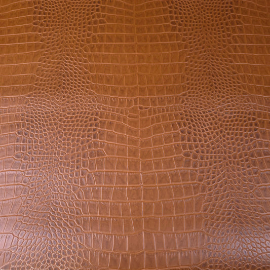 Brown Crocodile PVC Vinyl Fabric