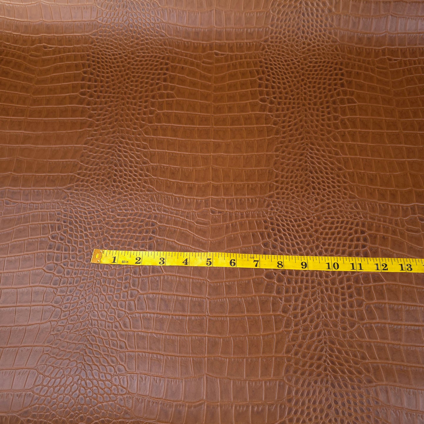 Brown Crocodile PVC Vinyl Fabric