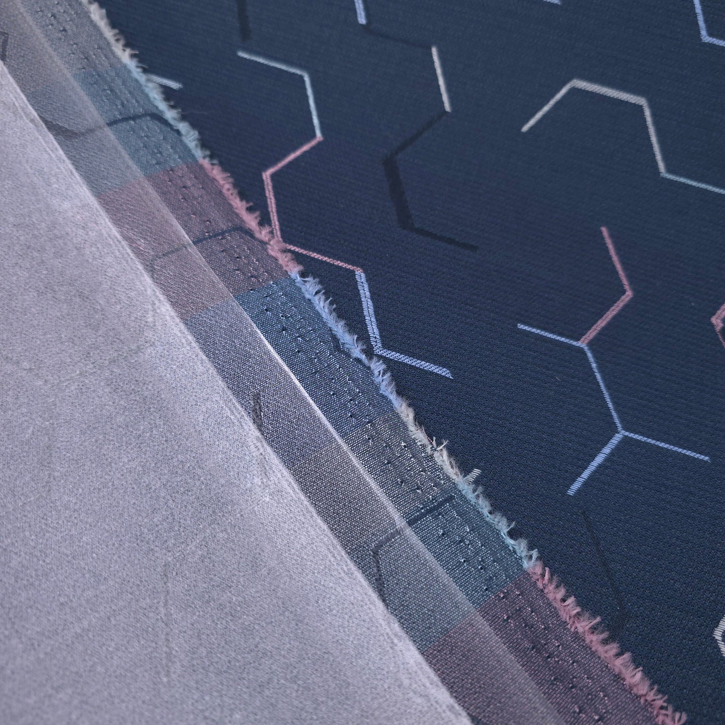 NAVY MOLECULE UPHOSTERY