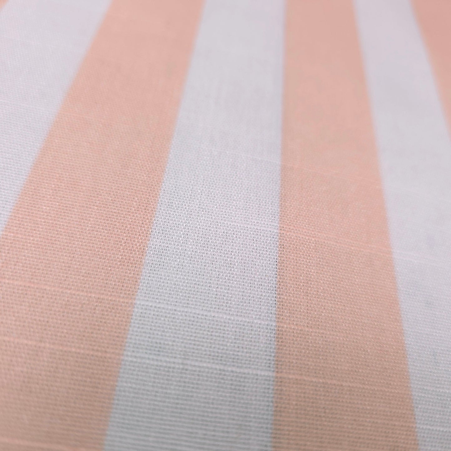 PEACH STRIPE COTTON LINEN