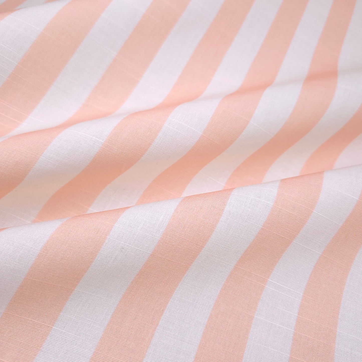 PEACH STRIPE COTTON LINEN