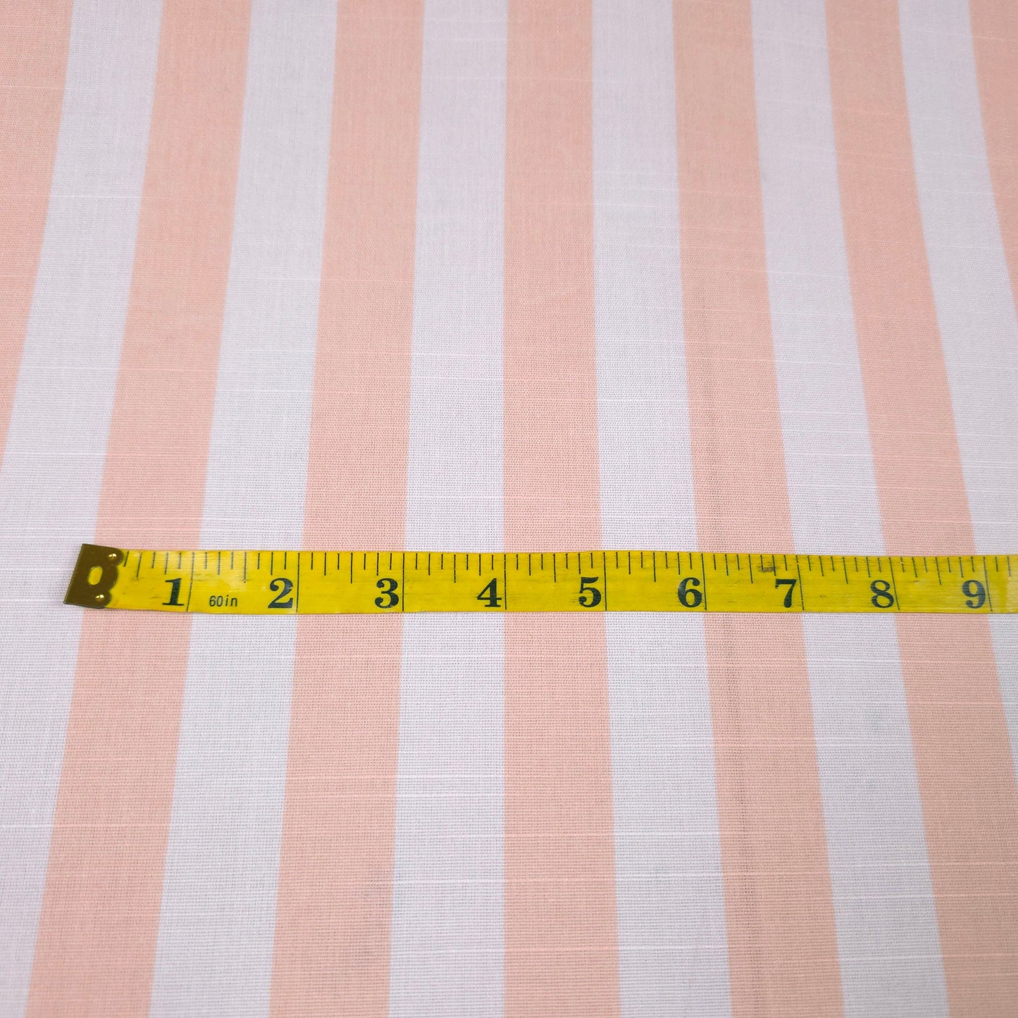 PEACH STRIPE COTTON LINEN