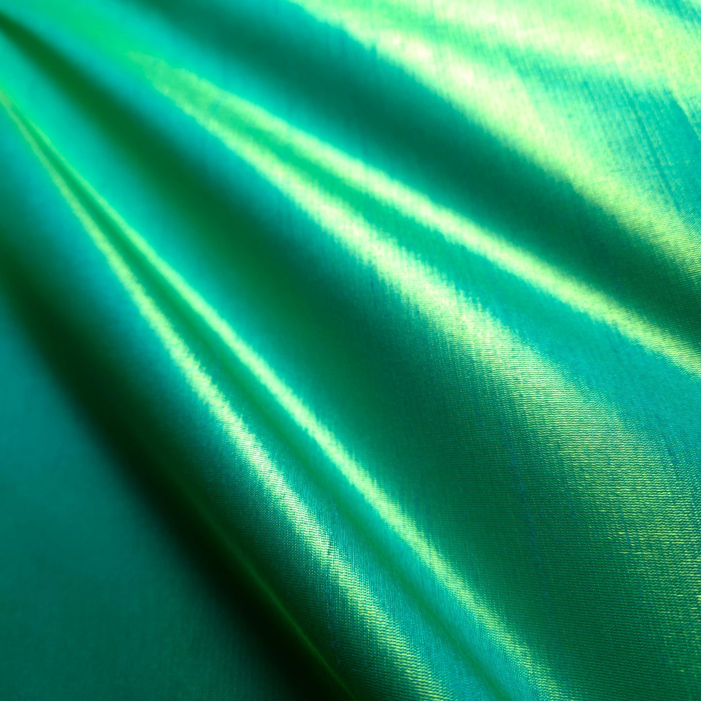 SHIMMER SHANTUNG GREEN BLUE BEATLE WING