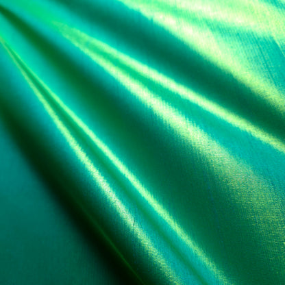 SHIMMER SHANTUNG GREEN BLUE BEATLE WING