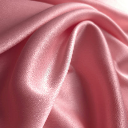 PINK PEACH CORAL HAMMERED CREPE SATIN