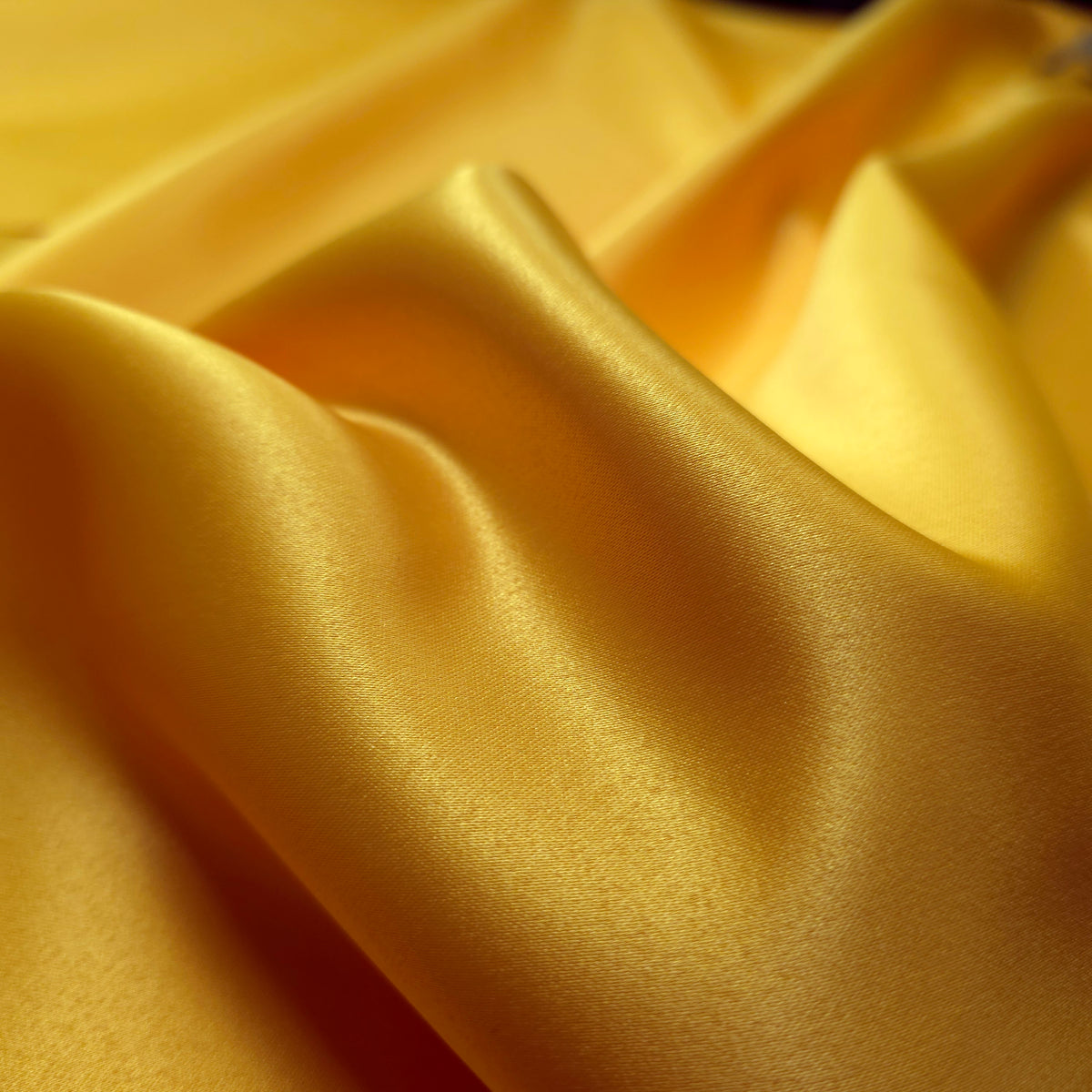 CANARY YELLOW PEAU DE SOIE PORCELAIN DULL SATIN FABRIC