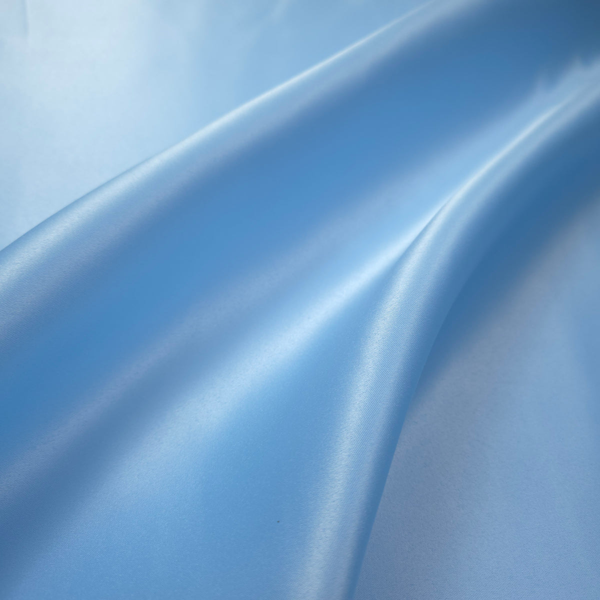 ICE BLUE PEAU DE SOIE PORCELAIN DULL SATIN FABRIC