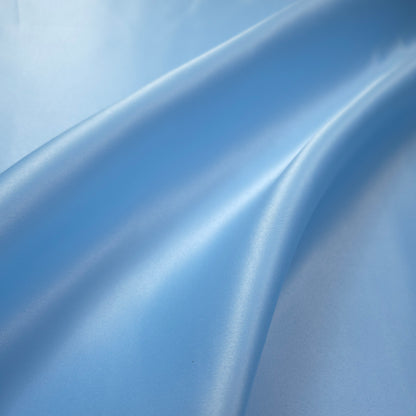 ICE BLUE PEAU DE SOIE PORCELAIN DULL SATIN FABRIC