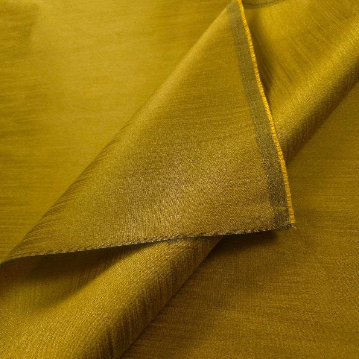 ELECTRUM BRASS GOLD TAJ DUPIONI FAUX SILK FABRIC