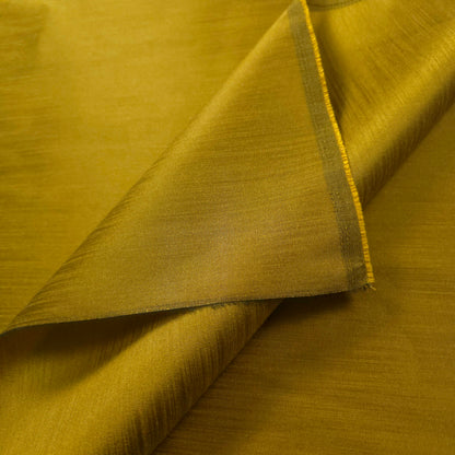 ELECTRUM BRASS GOLD TAJ DUPIONI FAUX SILK FABRIC