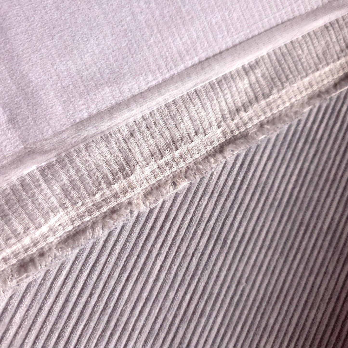 SILVER GRAY STRIPED CORDUROY FABRIC