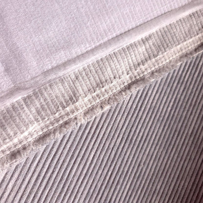SILVER GRAY STRIPED CORDUROY FABRIC