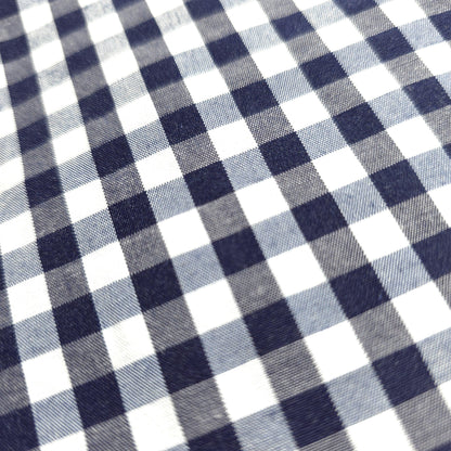1/4" GINGHAM POLYCOTTON PRINT BLUE NAVY