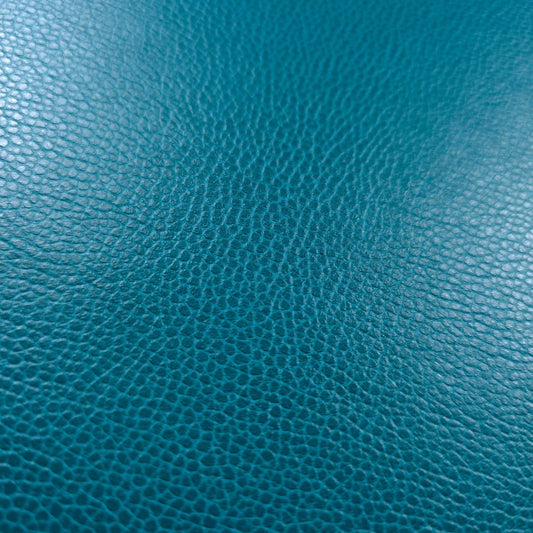 Teal Blue Pebble Faux Leather Vinyl Fabric 54" By The Yard Upholstery Crafts