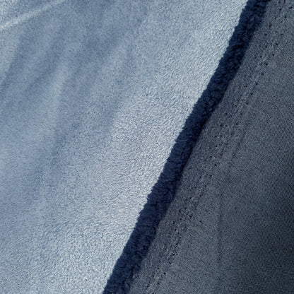 BRUSHED SUEDE UPHOLSTERY FABRIC COPEN BLUE