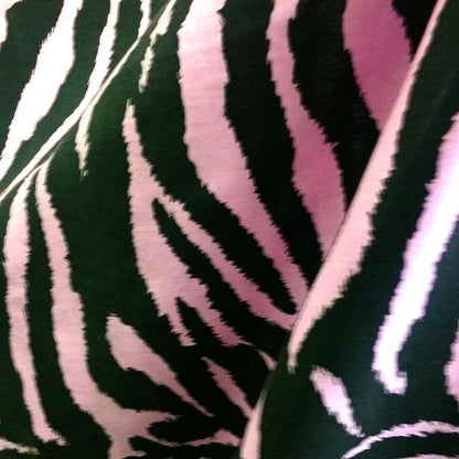 ZEBRA PRINT POLYCOTTON PINK BLACK