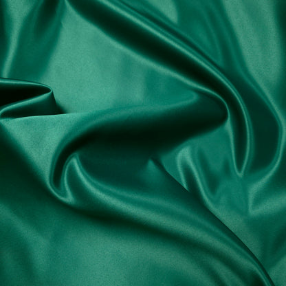HUNTER GREEN PEAU DE SOIE PORCELAIN DULL SATIN FABRIC