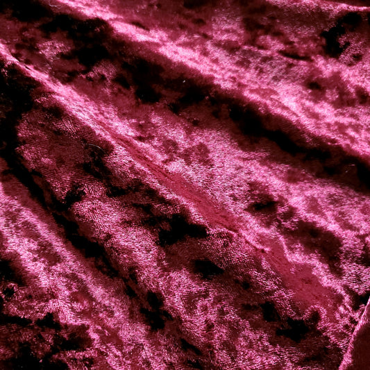 ICE CRUSH VELOUR STRETCH VELVET BURGUNDY WINE