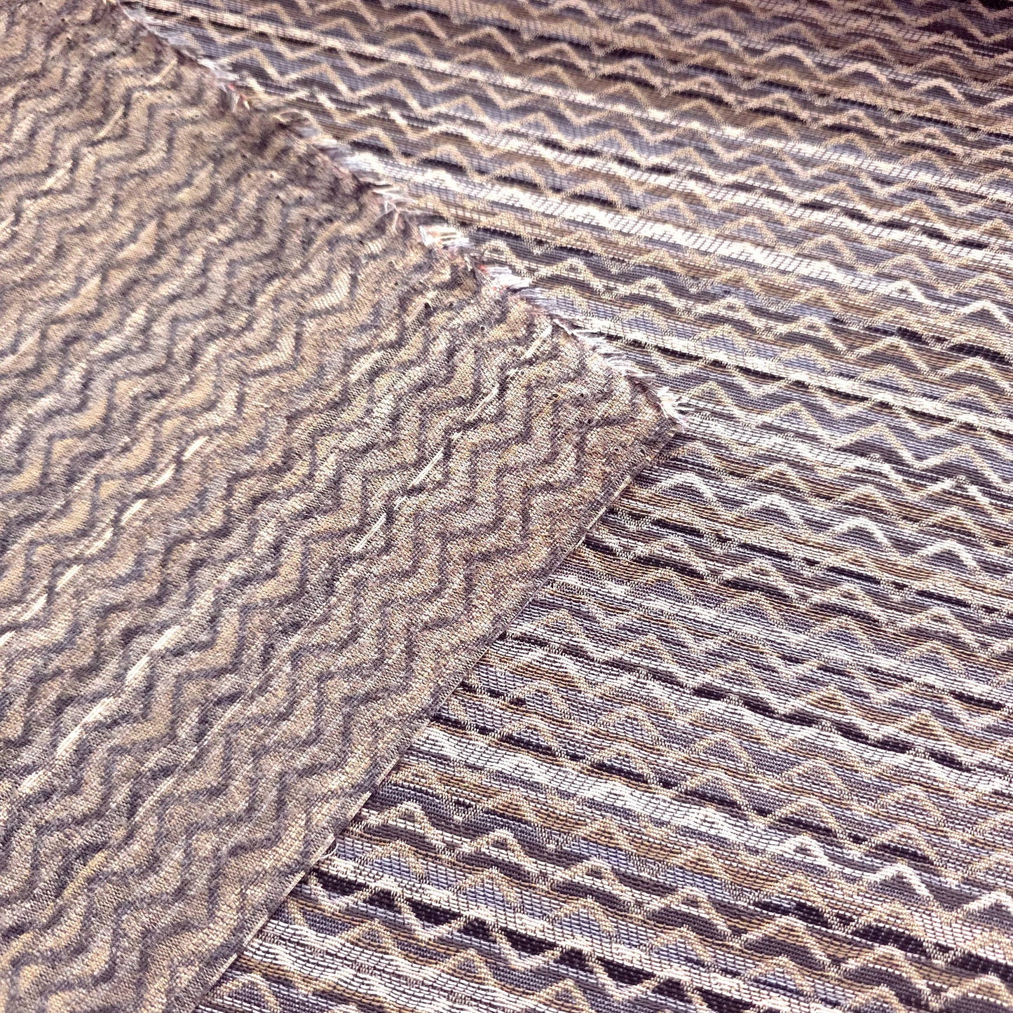 BERNATO DISCO ZIG ZAG WAVE UPHOLSTERY FABRIC