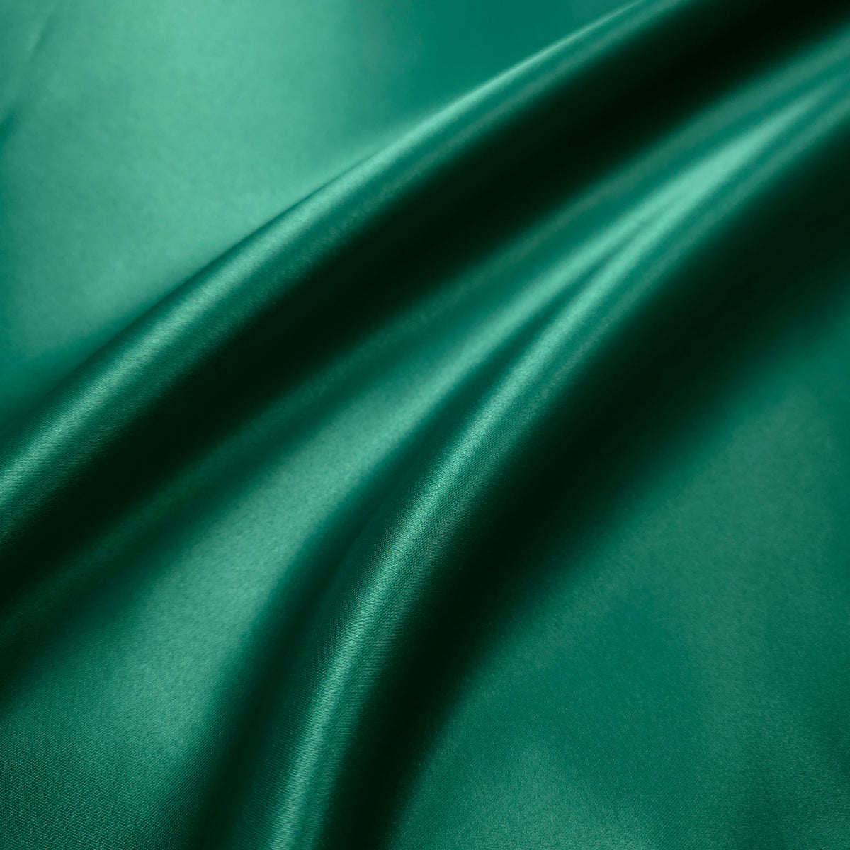 HUNTER GREEN PEAU DE SOIE PORCELAIN DULL SATIN FABRIC