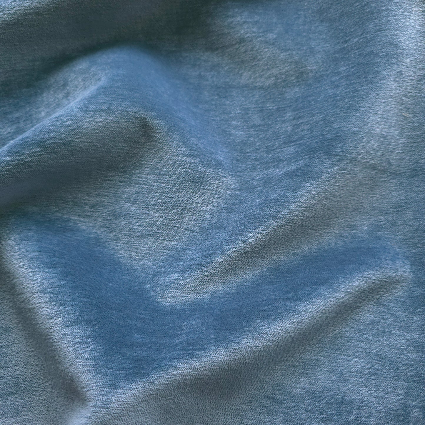 COPEN BLUE MARBLED UPHOLSTERY VELVET FABRIC