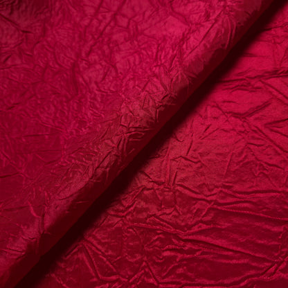 CRINKLE TAFFETA FABRIC RED