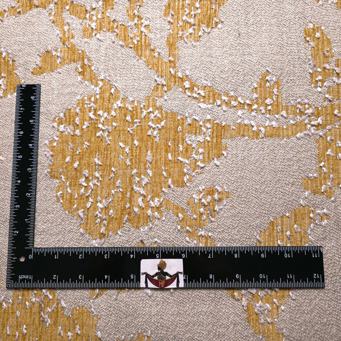 REGAL RUSTIC CHENILLE STYLIZED FLORAL TAPESTRY FABRIC