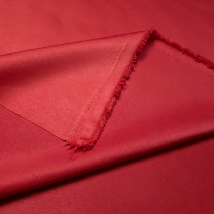 BRIGHT RED PEAU DE SOIE PORCELAIN DULL SATIN FABRIC