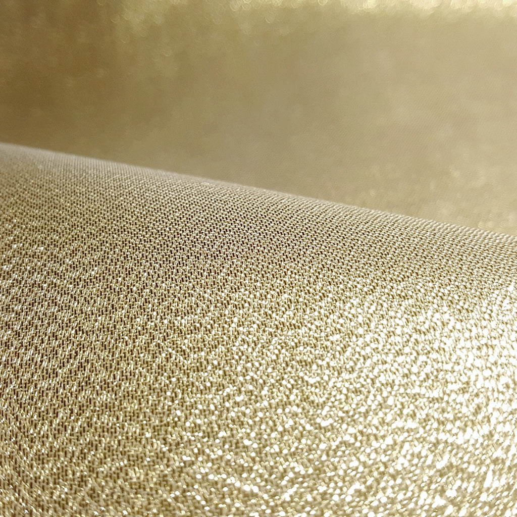 GOLD WHITE CRYSTAL SHIMMER LAME FABRIC