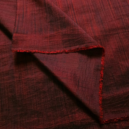 GOTHIC RUSTIC THIN STRIPE TAFFETA FABRIC BLACK RED