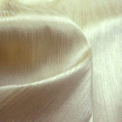 CHAMPAGNE IVORY TAJ DUPIONI FAUX SILK FABRIC