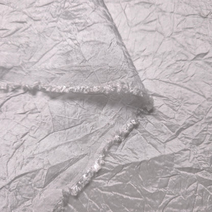 CRINKLE TAFFETA FABRIC WHITE