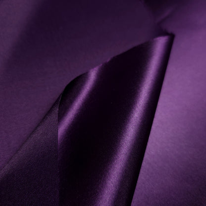 HEAVY STRUCTURE SATIN DARK EGGPLANT PURPLE