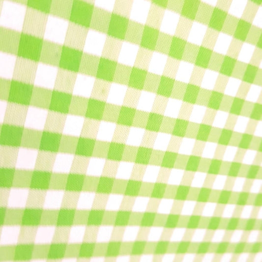 1/4" GINGHAM POLYCOTTON PRINT GREEN LIME