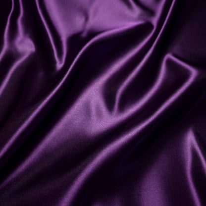 HEAVY STRUCTURE SATIN DARK EGGPLANT PURPLE