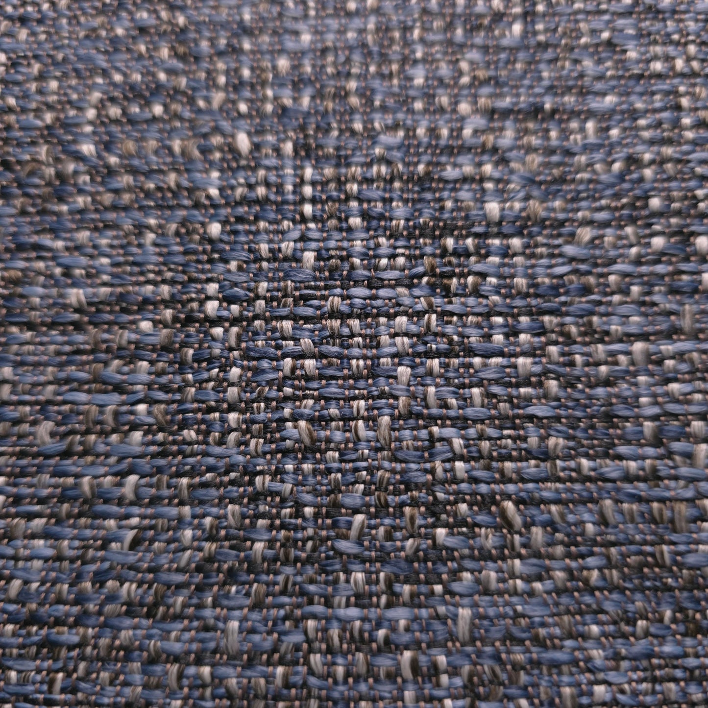 CHARCOAL BLUE BOUCLE UPHOLSTERY
