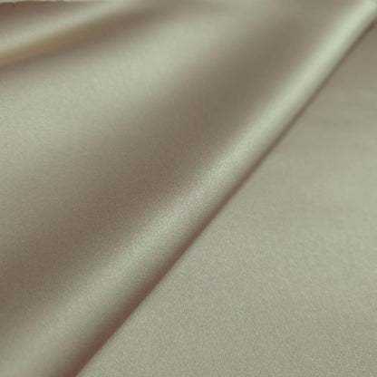 TAUPE GOLD PEAU DE SOIE PORCELAIN DULL SATIN FABRIC