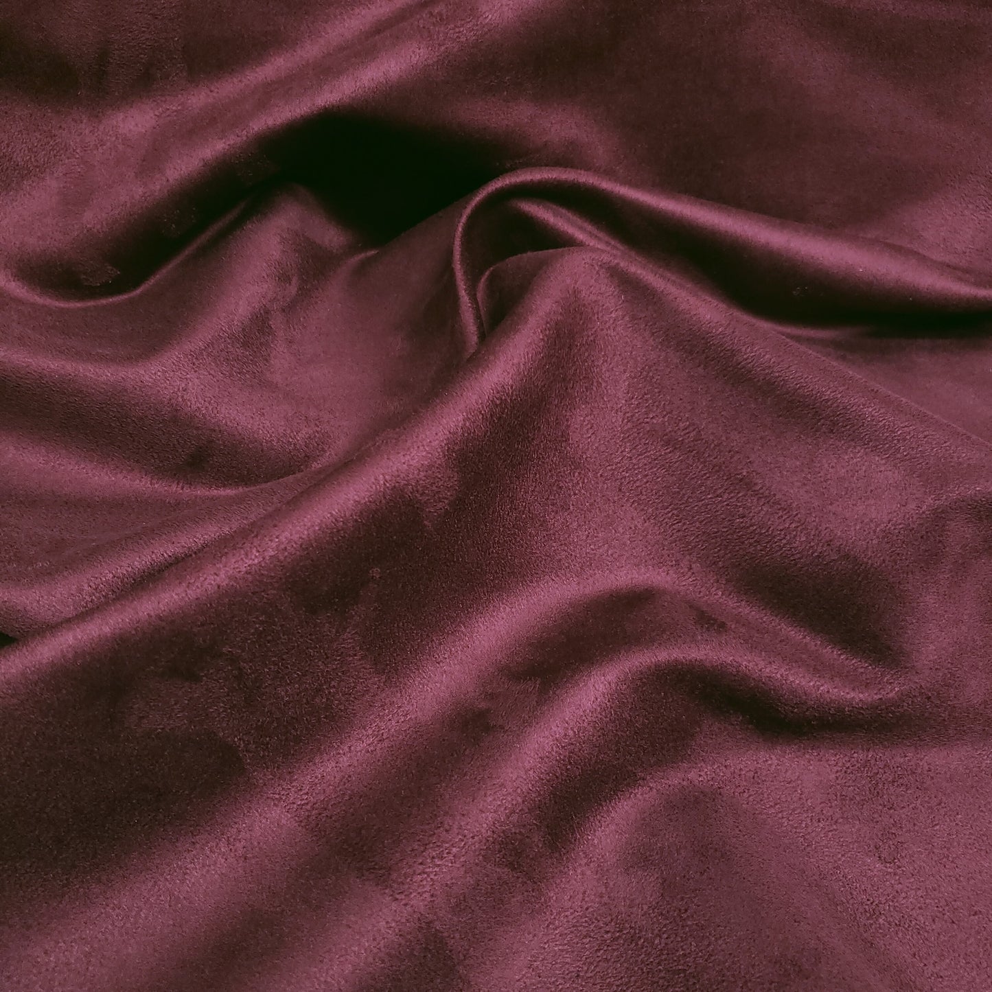 RED BURGUNDY WIDE FAUX SUEDE FABRIC