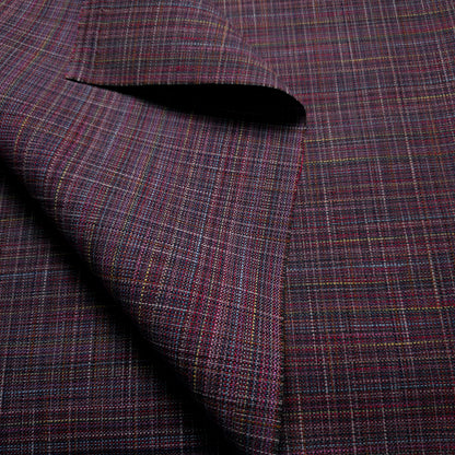 MULTICOLOR RUSTIC WOVEN PLAID STRIPE REVERSIBLE UPHOLSTERY FABRIC LOT