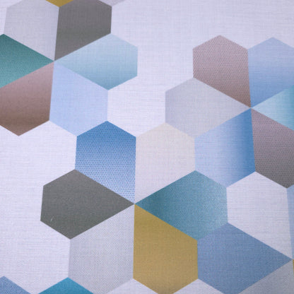 HEXAGON MULTICOLOR UPHOLSTERY PVC VINYL FABRIC