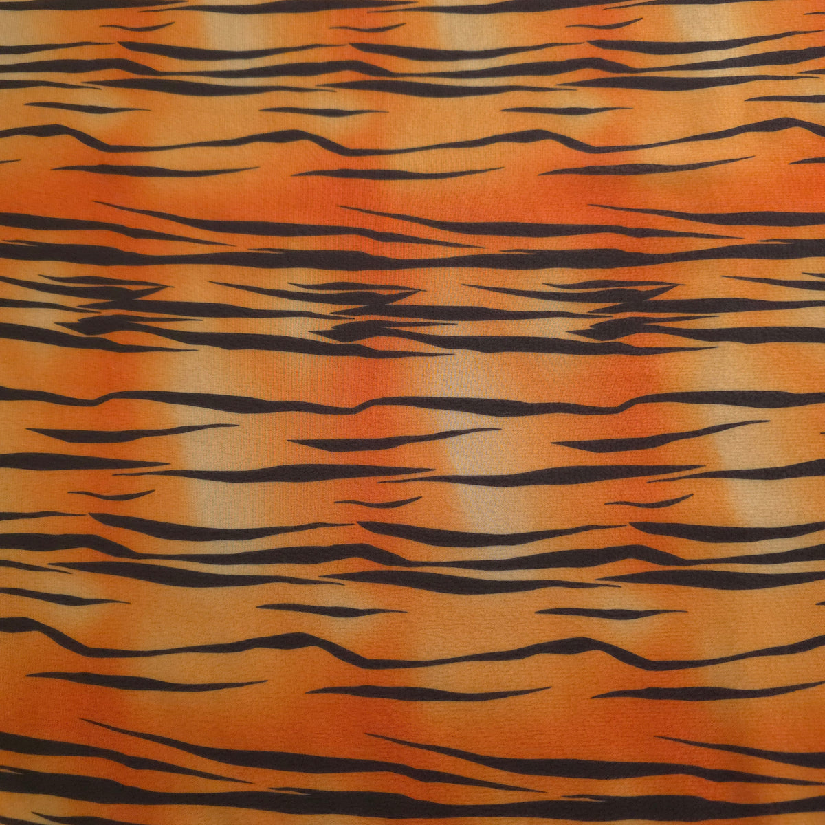 ORANGE BROWN TIGER PRINT CHIFFON