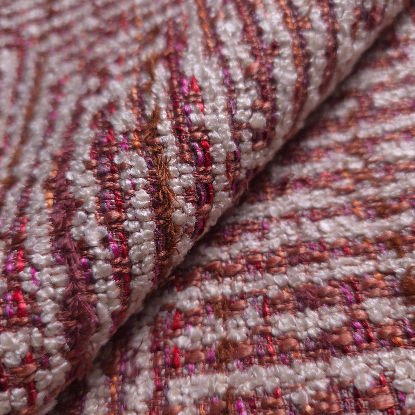 HEAVY MAZE BOUCLE EARTH TONE UPHOLSTERY FABRIC