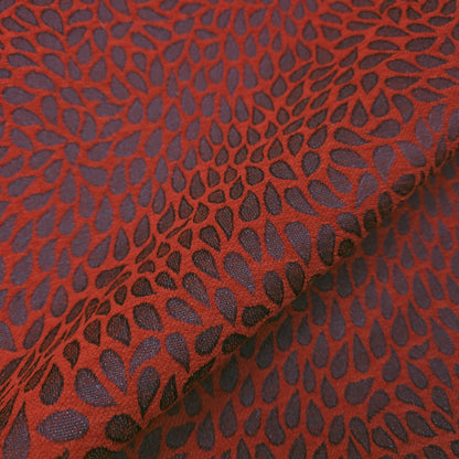 RAINDROP CONTEMPORARY CHENILLE RED GRAY
