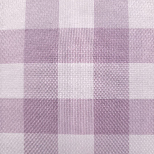PASTEL LAVENDER PURPLE GINGHAM POPLIN FABRIC
